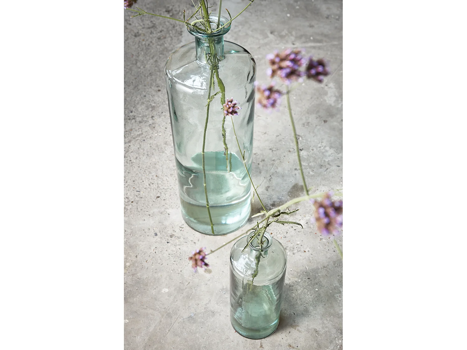 Bouteille décorative en verre recyclé - Ø25 x 75 - Transparent - GUAN