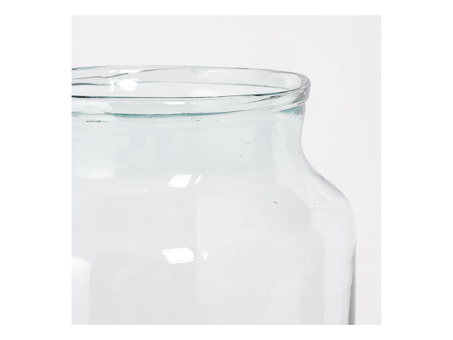 Jarrón de Vidrio reciclado - Ø18 x 30 - Transparente - VIENNE