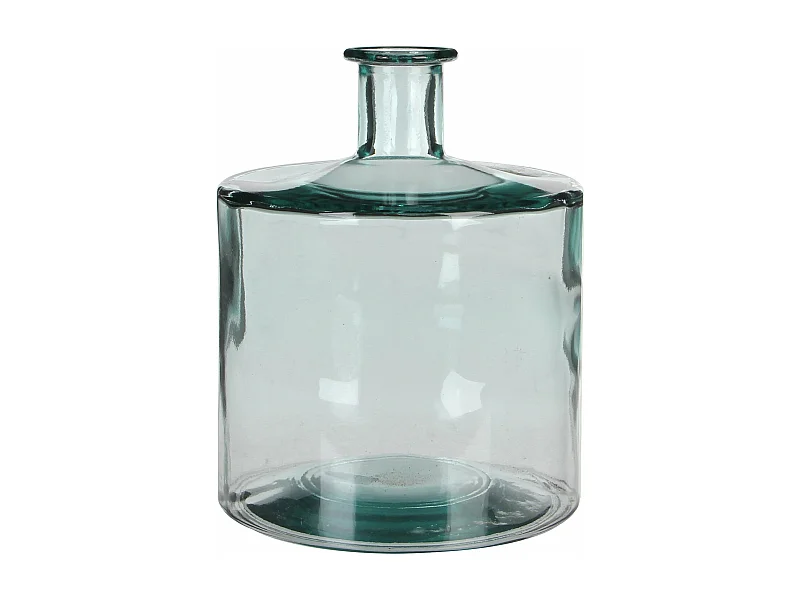 Decoratieve fles van gerecycled glas - Ø21 x 26 - Transparant - GUAN