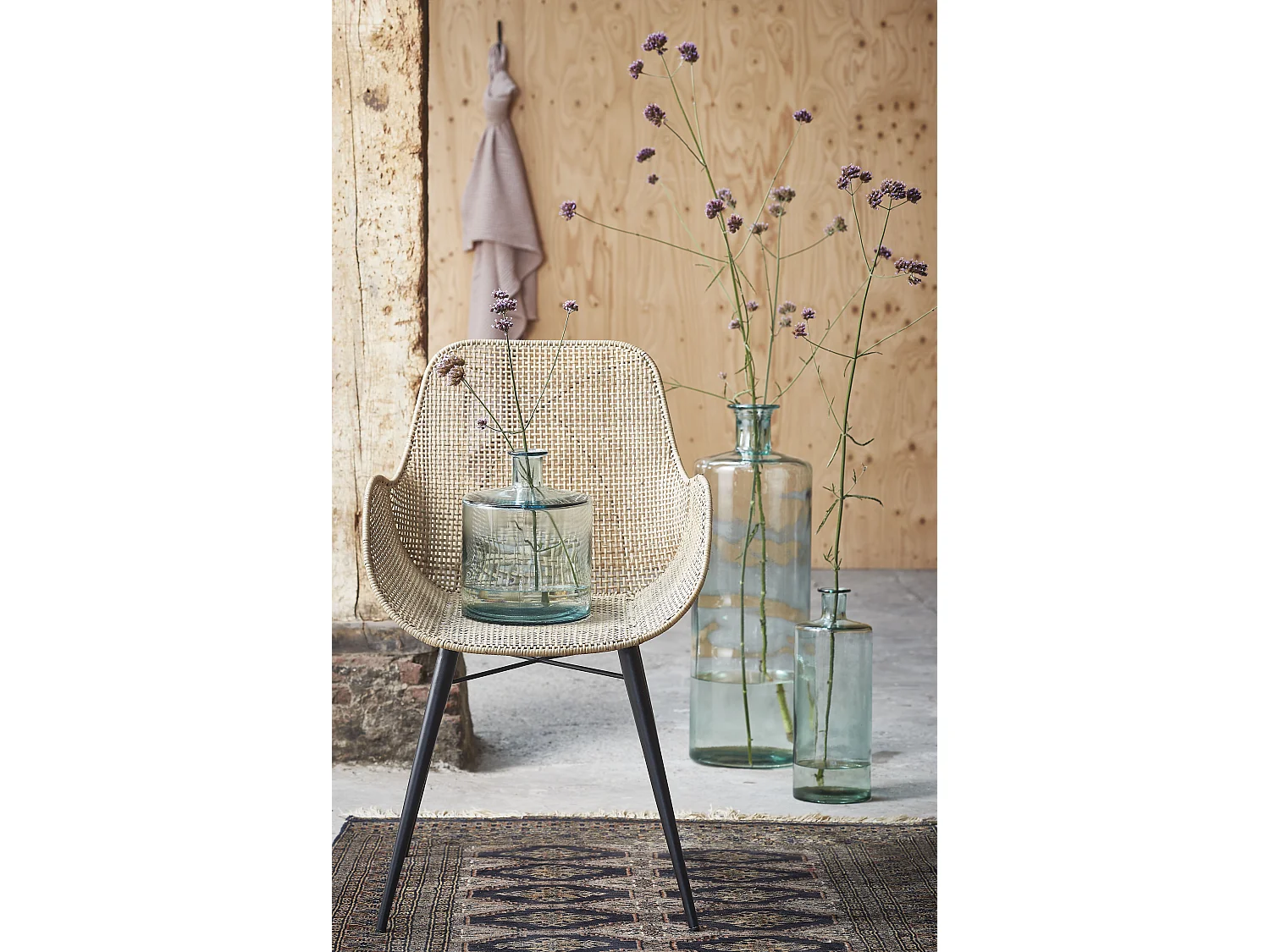 Decoratieve fles van gerecycled glas - Ø21 x 26 - Transparant - GUAN