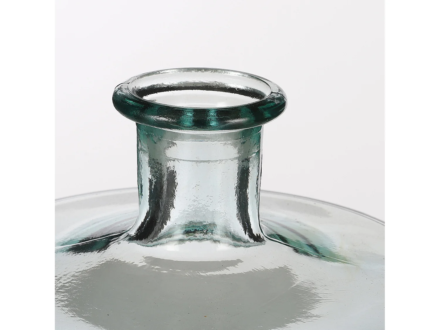 Bouteille décorative en verre recyclé - Ø21 x 26 - Transparent - GUAN