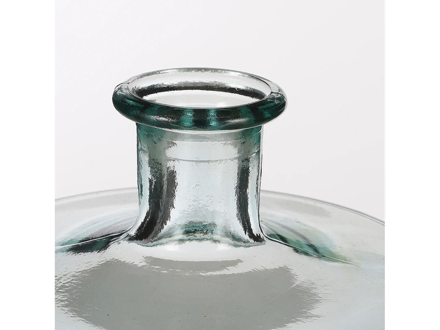 Bouteille décorative en verre recyclé - Ø21 x 26 - Transparent - GUAN