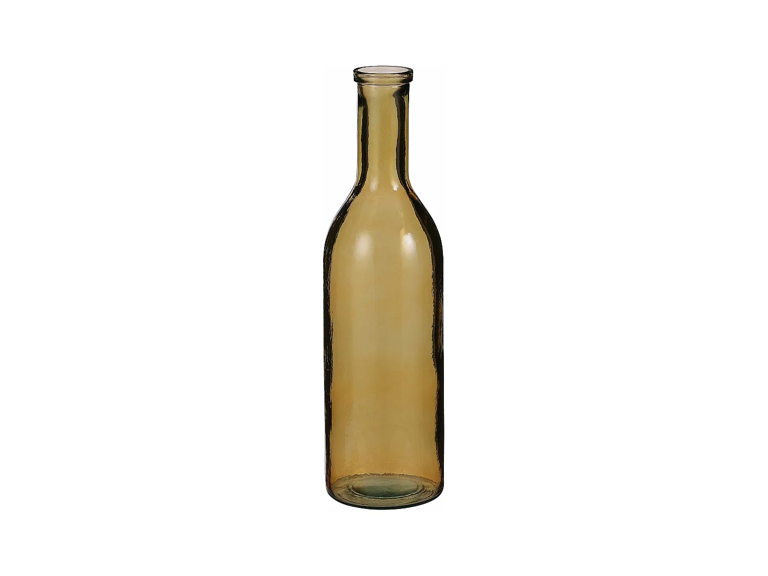 Bouteille décorative en verre recyclé - Ø15 x 50 - Ocre - RIOJA