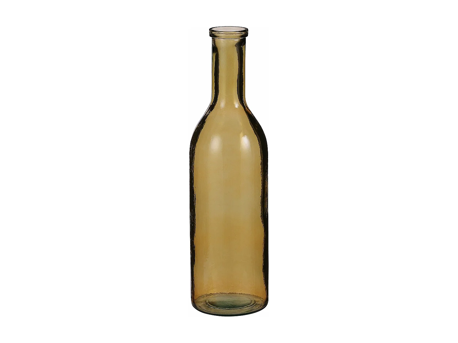 Decoratieve fles van gerecycled glas - Ø15 x 50 - Oker - RIOJA