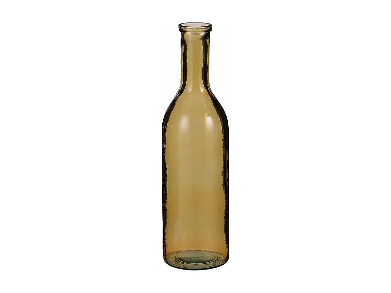 Decoratieve fles van gerecycled glas - Ø15 x 50 - Oker - RIOJA