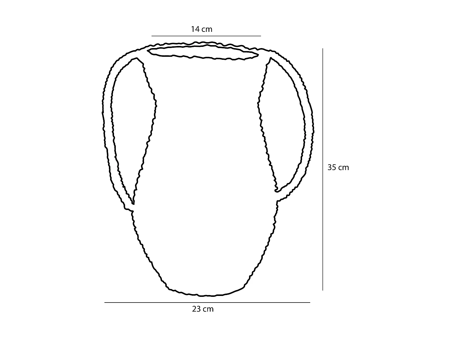 Vaso decorativo in  - 35 x 23 - Verde - CAMBRIDGE