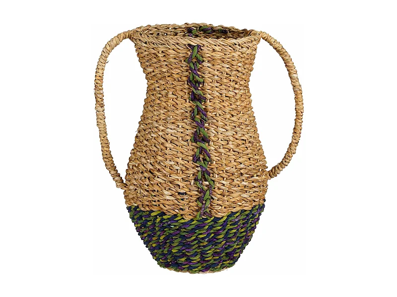 Dekorative Vase aus Seegras - 35 x 23 - Grün - CAMBRIDGE