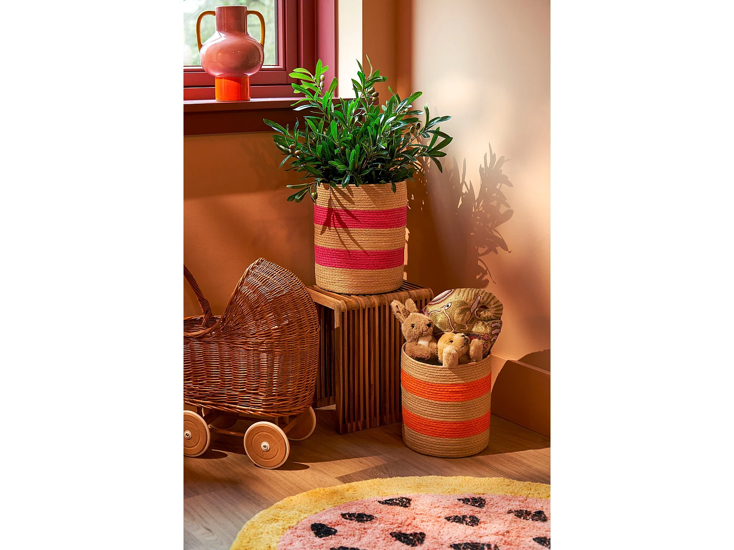 Vase en céramique - 21 x 19 x 30 - Rose - STRATT