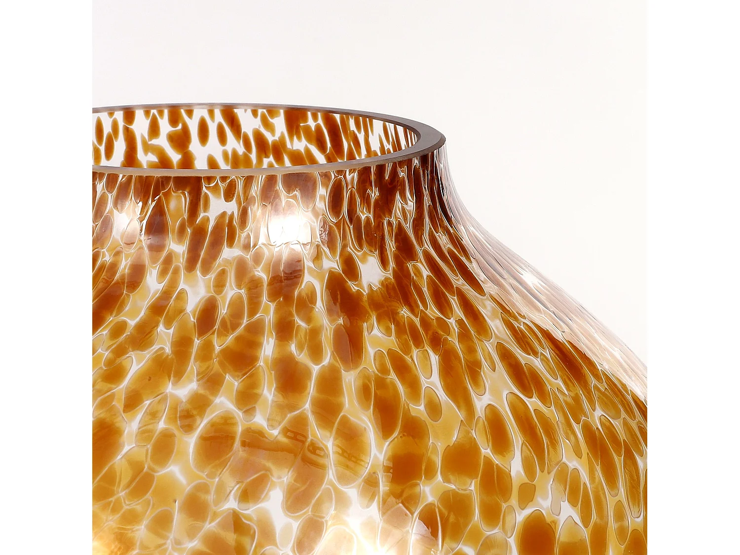 Vase en verre - Ø23 x 16 - Marron - LYONA