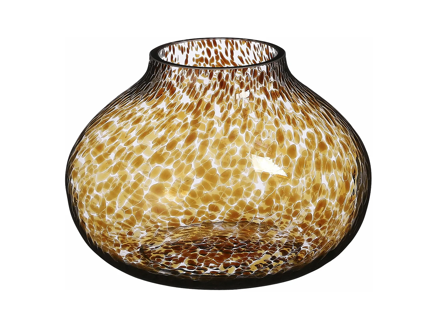 Vase en verre - Ø23 x 16 - Marron - LYONA