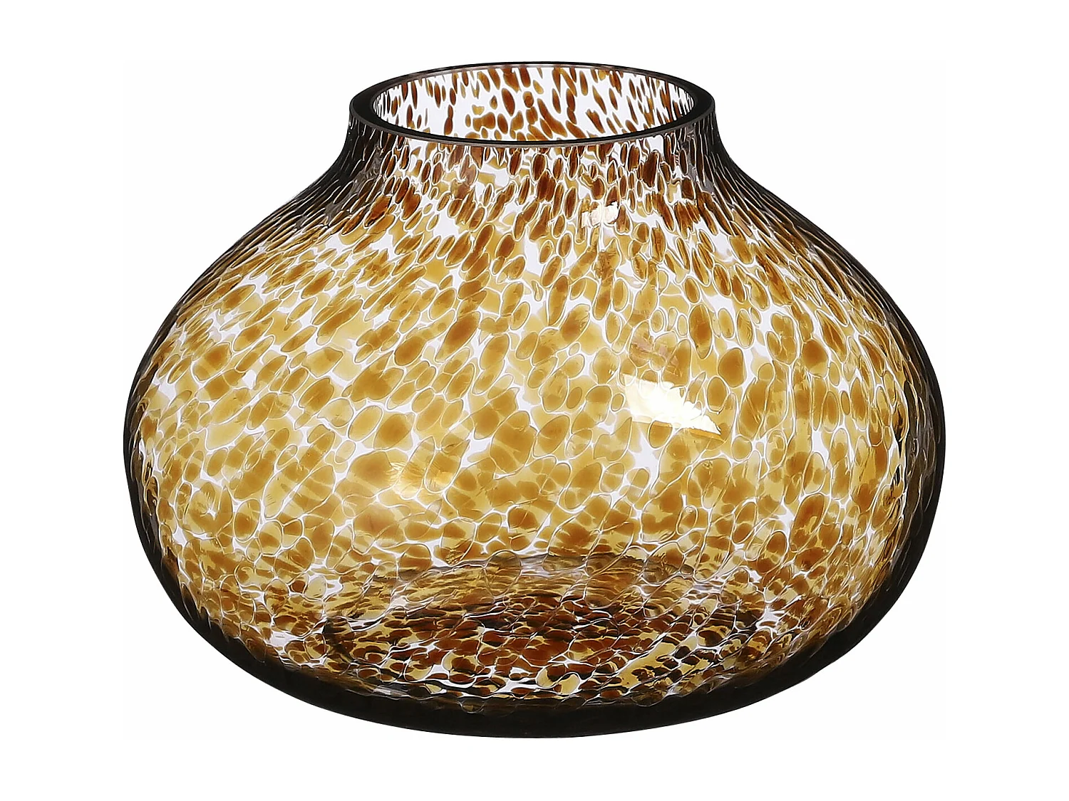 Vase en verre - Ø23 x 16 - Marron - LYONA