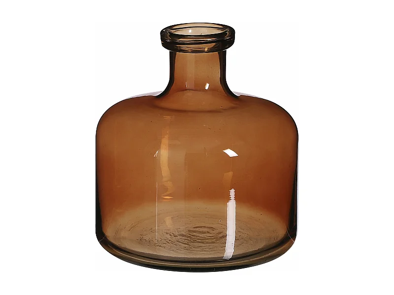 Dekorative Flasche aus Glas - Ø20 x 21.5 - Braun - REGAL
