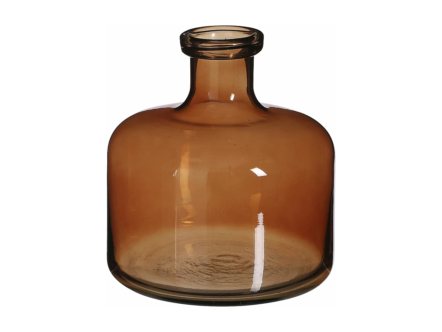 Bouteille décorative en verre - Ø20 x 21.5 - Marron - REGAL