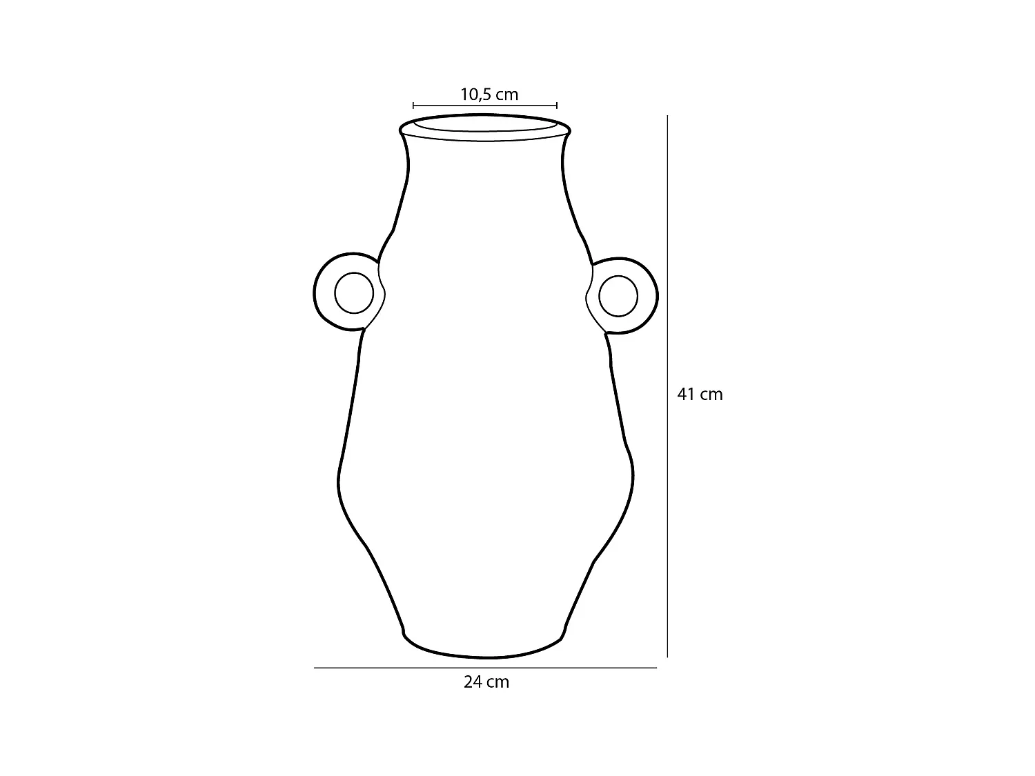 Pot en terre cuite - 41 x Ø24 - Beige - LANE