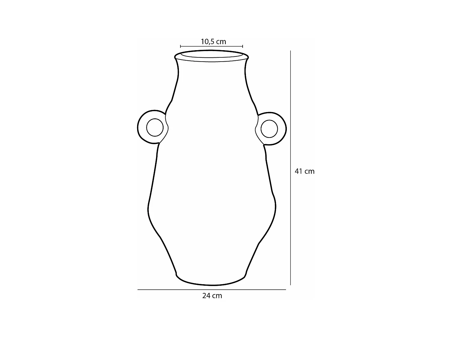 Pot en terre cuite - 41 x Ø24 - Beige - LANE