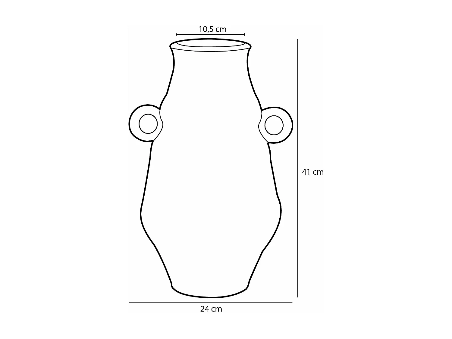 Kruik van terracotta - 41 x Ø24 - Beige - LANE