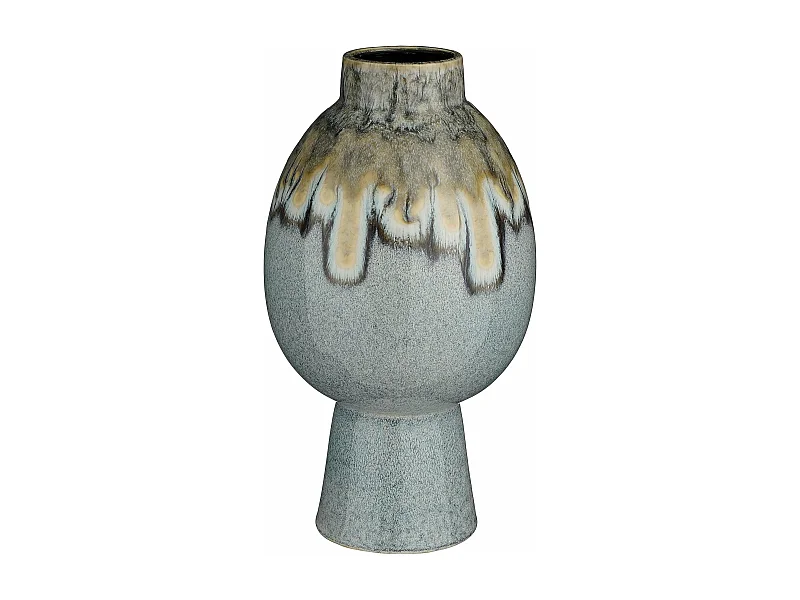 Vase aus Keramik - 38 x Ø21.5 - Blau - HELMA