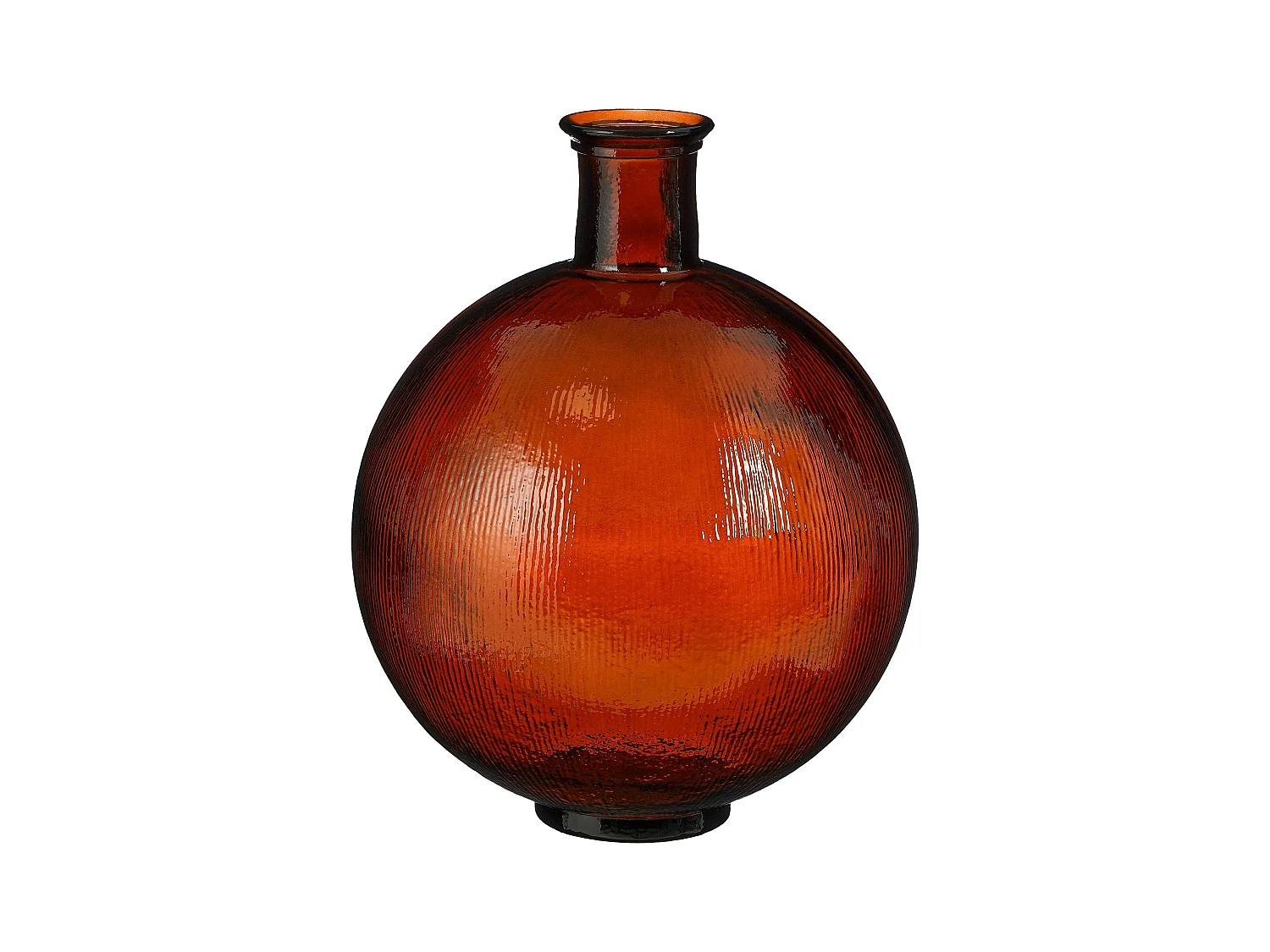 Bouteille décorative en verre recyclé - 42 x 34 - Marron foncé - FIRENZA