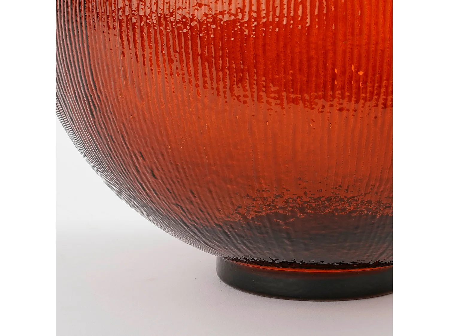 Decoratieve fles van gerecycled glas - 42 x 34 - Donkerbruin - FIRENZA