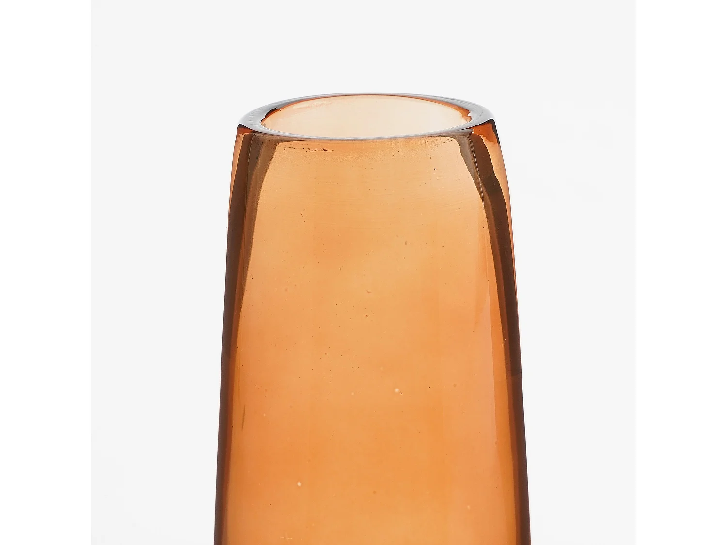 Vaas van glas - Ø10 x 37.5 - Bruin - XANDRA