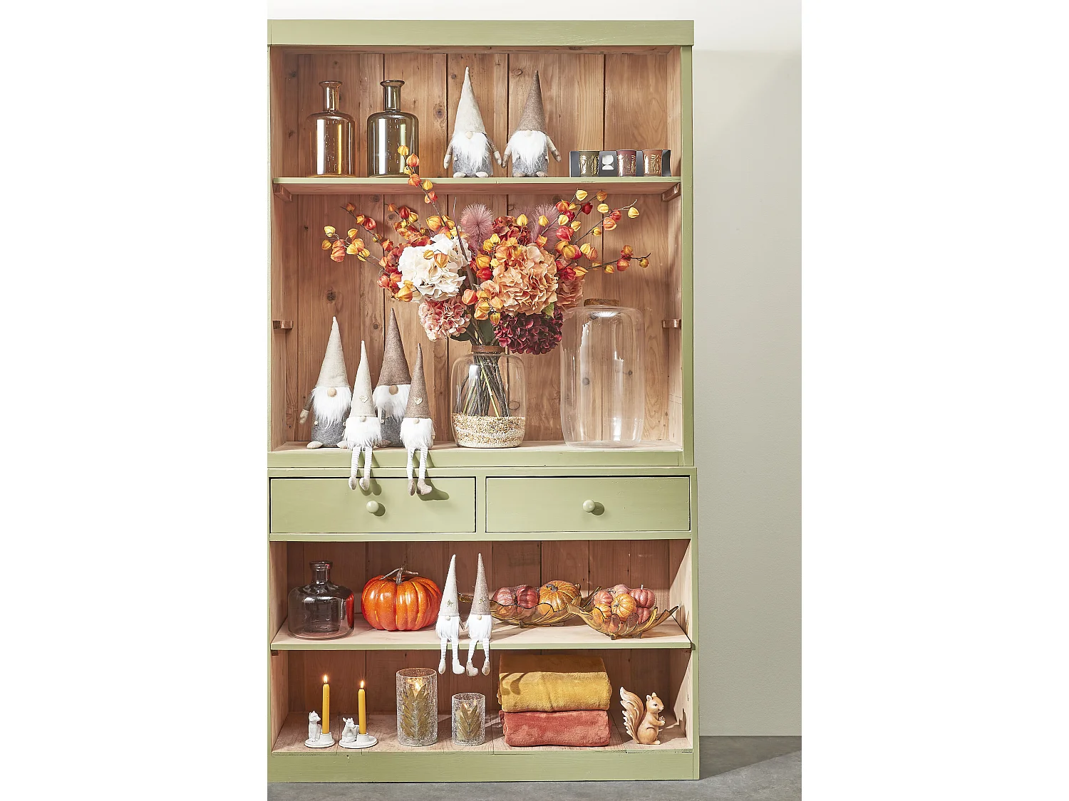 Decoratieve fles van glas - Ø16 x 30 - Bruin - REGAL