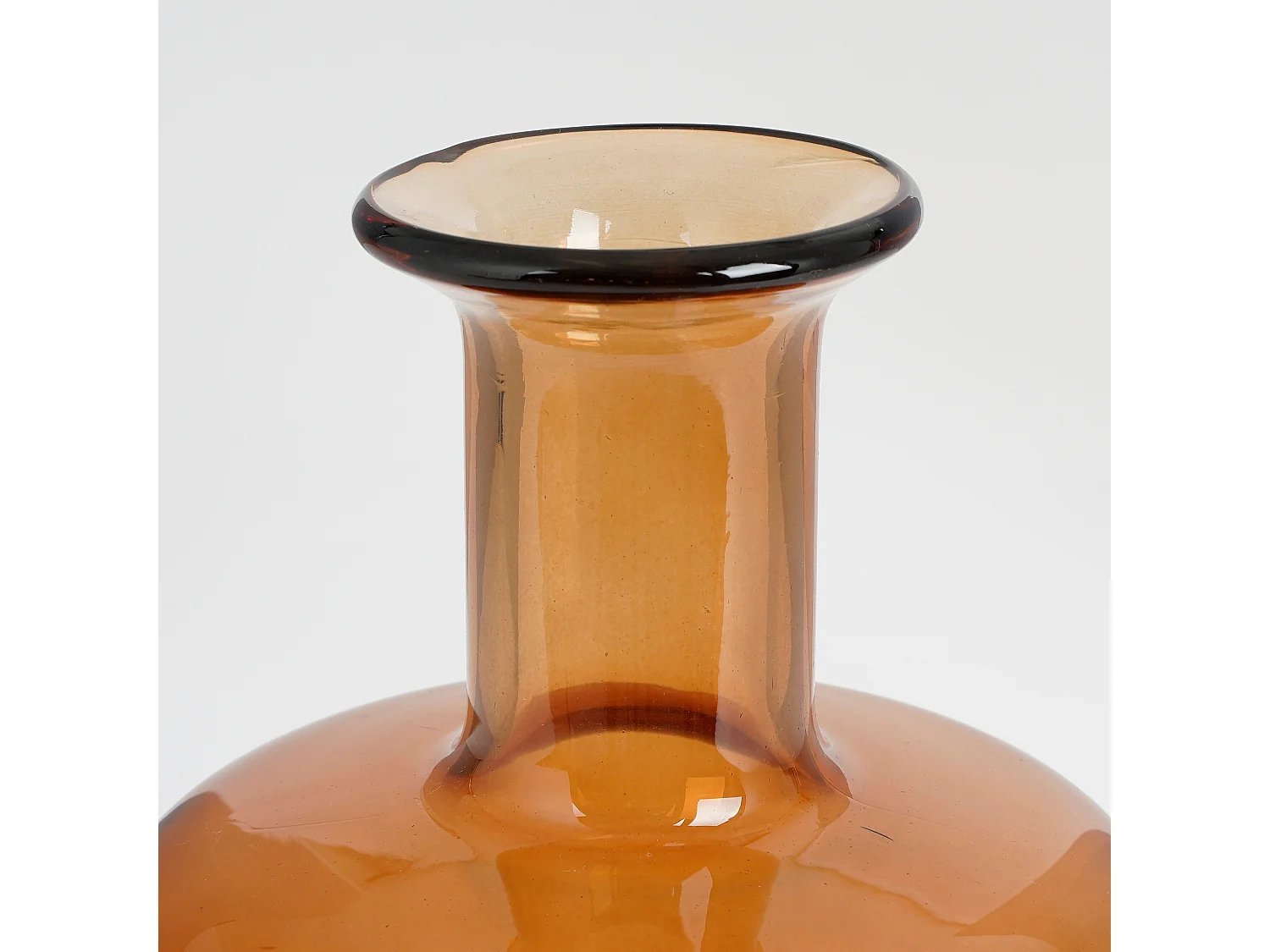 Decoratieve fles van glas - Ø16 x 30 - Bruin - REGAL