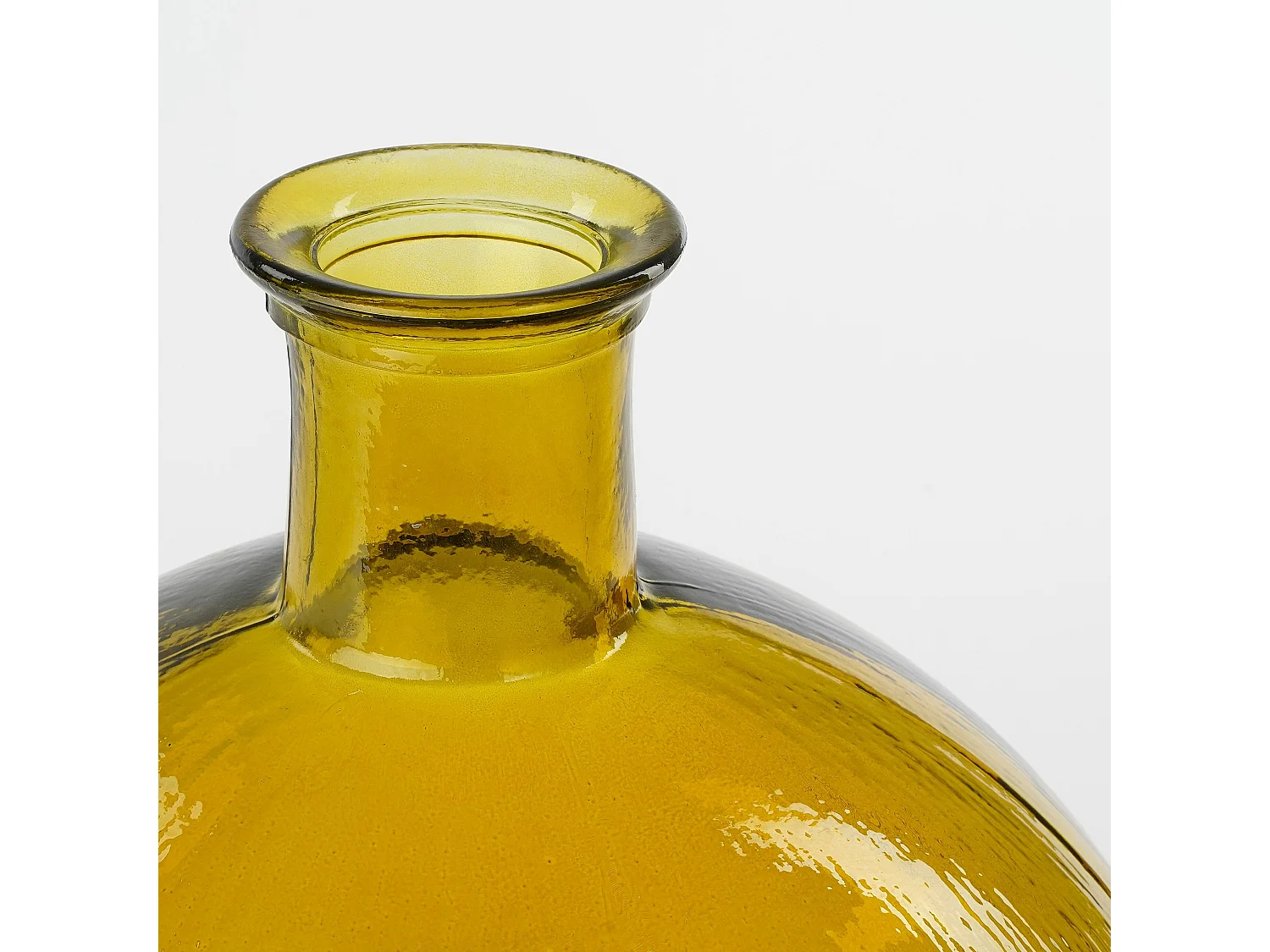 Bouteille décorative en verre recyclé - 42 x 34 - Ocre - FIRENZA