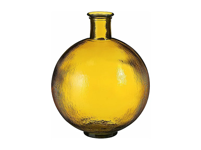 Decoratieve fles van gerecycled glas - 42 x 34 - Oker - FIRENZA