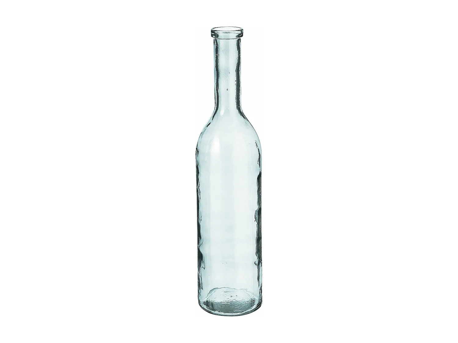 Bouteille décorative en verre recyclé - 75 x Ø18 - Transparent - RIOJA