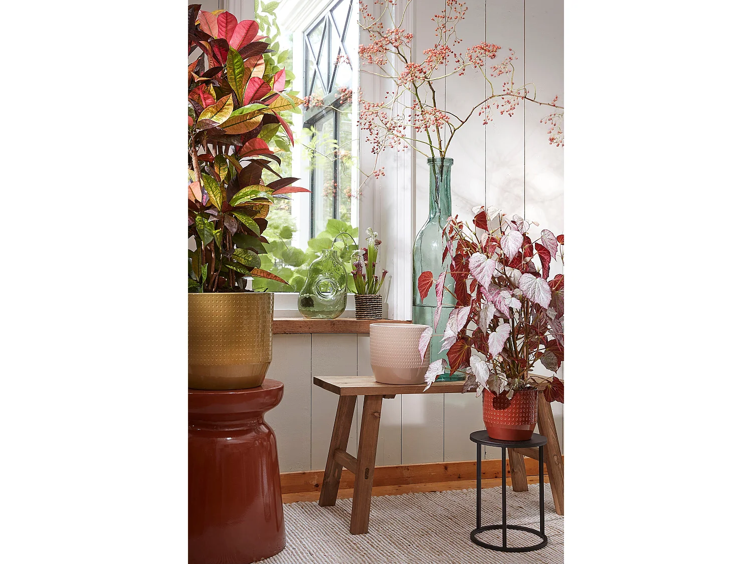 Bouteille décorative en verre recyclé - 75 x Ø18 - Transparent - RIOJA