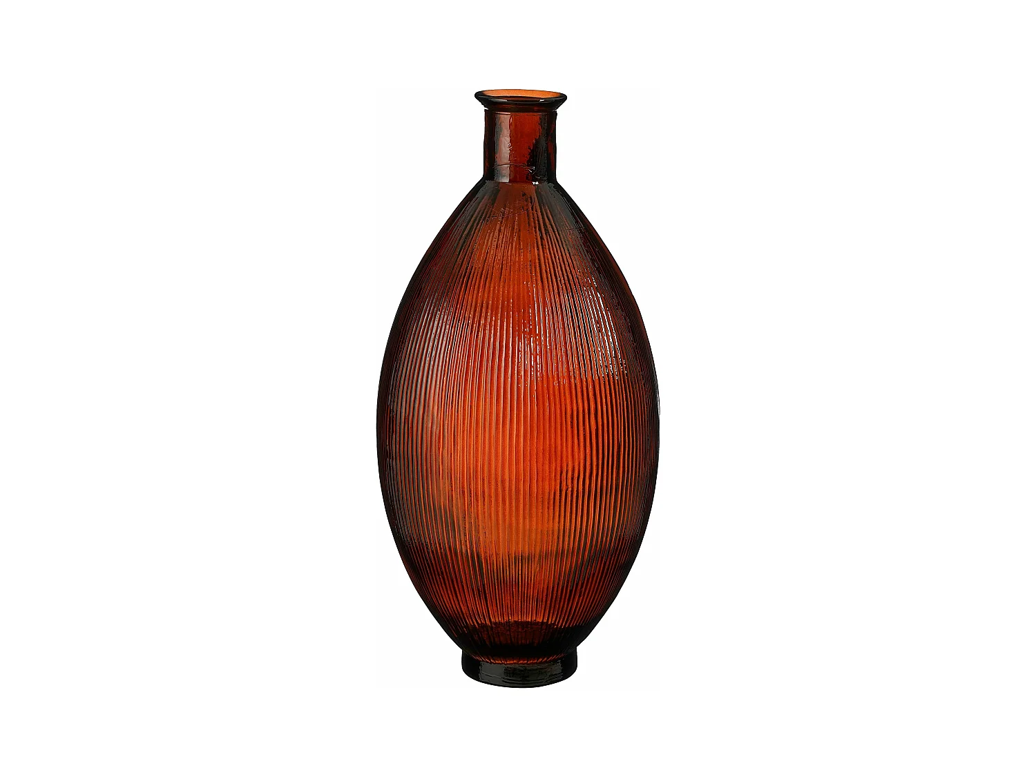 Bouteille décorative en verre recyclé - 59 x 29 - Marron foncé - FIRENZA