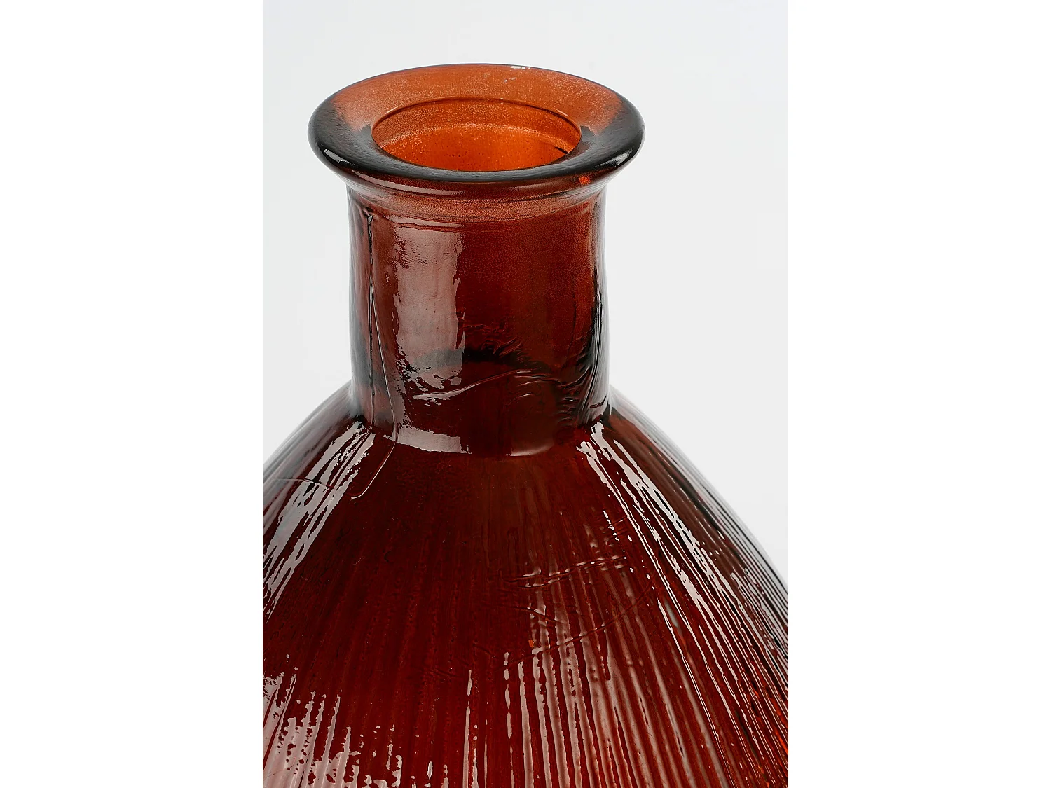 Bouteille décorative en verre recyclé - 59 x 29 - Marron foncé - FIRENZA