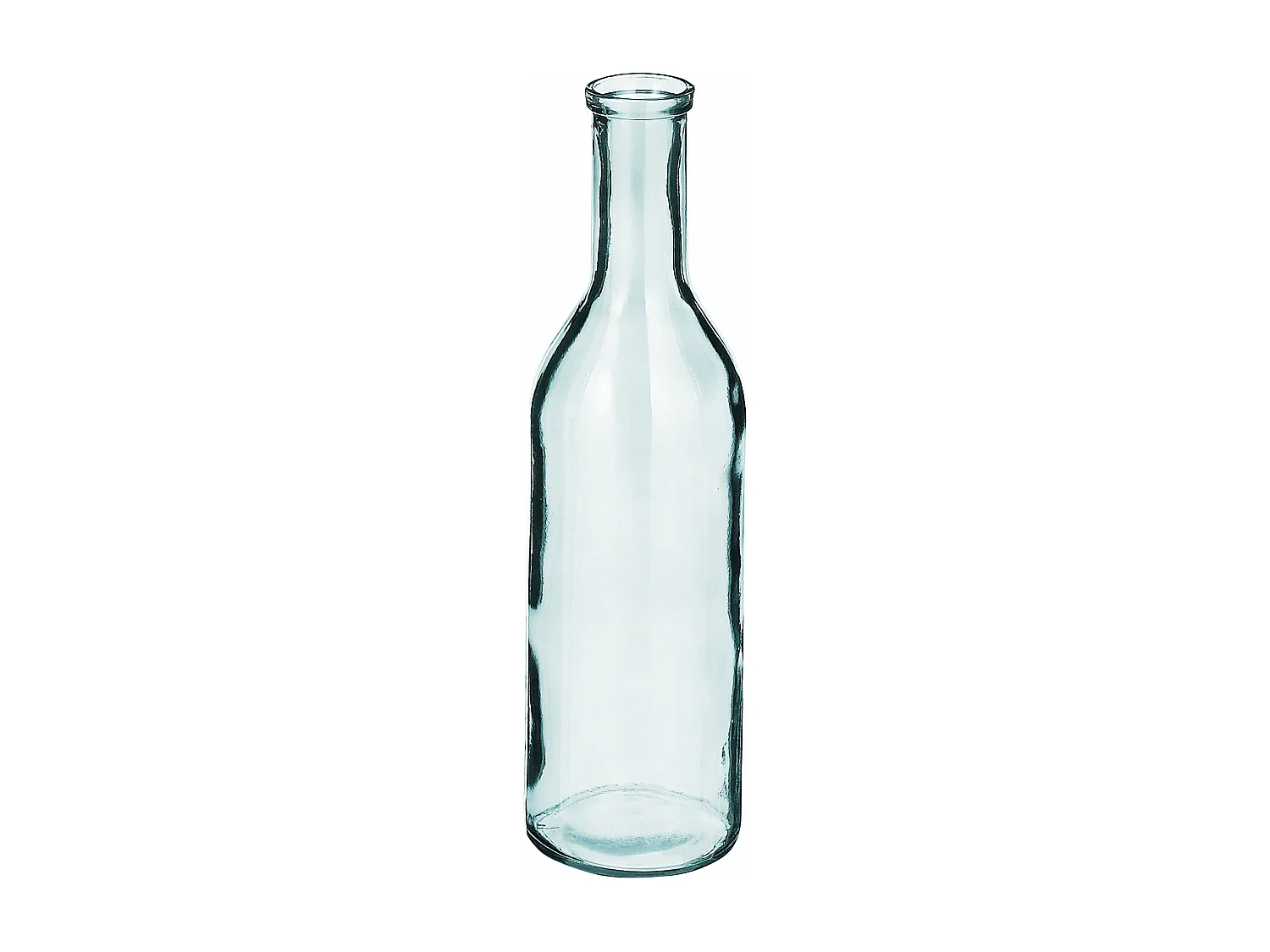 Bouteille décorative en verre recyclé - Ø15 x 50 - Transparent - RIOJA