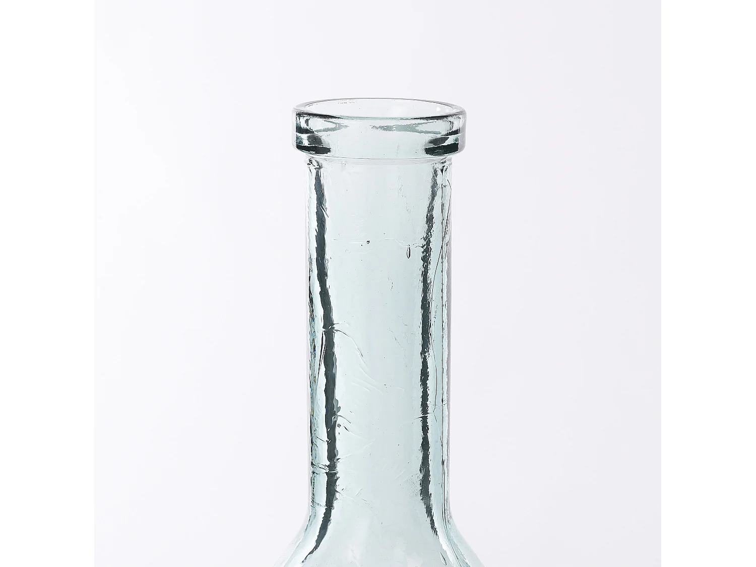 Bouteille décorative en verre recyclé - Ø15 x 50 - Transparent - RIOJA