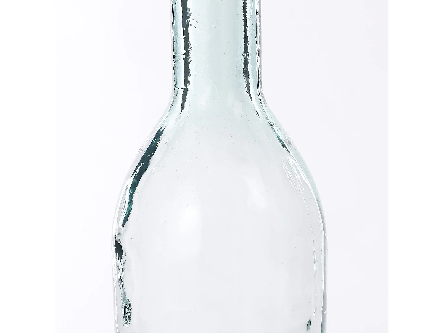 Bouteille décorative en verre recyclé - Ø15 x 50 - Transparent - RIOJA