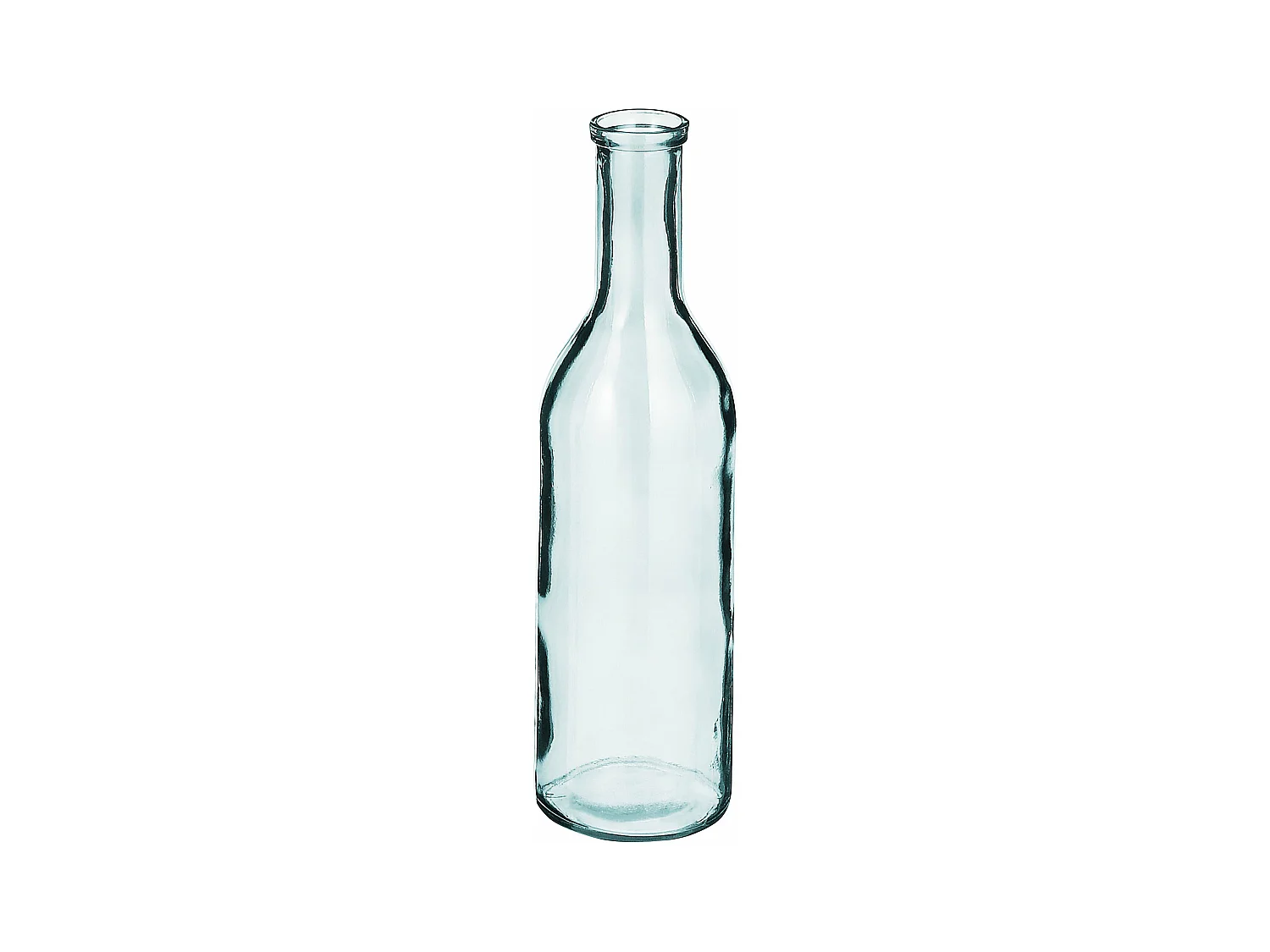 Bouteille décorative en verre recyclé - Ø15 x 50 - Transparent - RIOJA