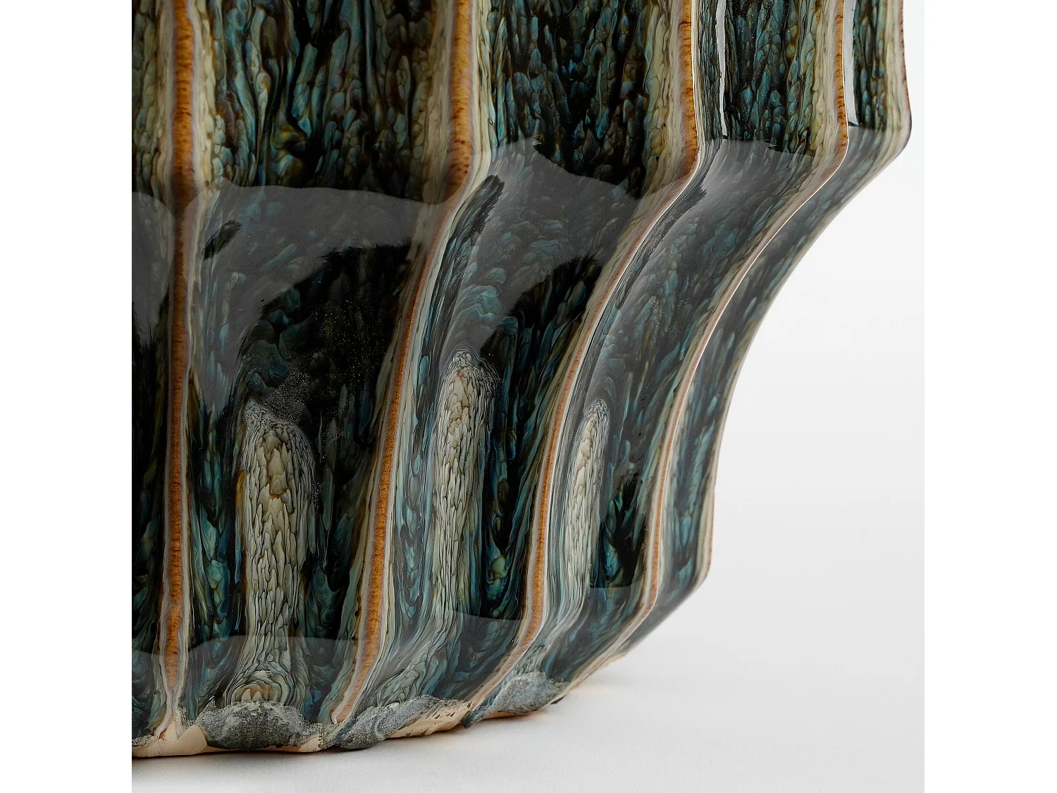 Vaas van keramiek - 33 x 27 - Groen - PIPPA