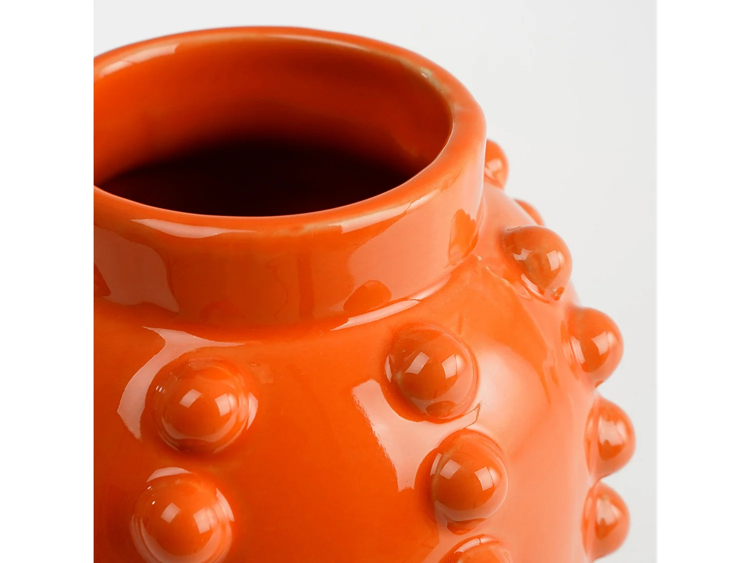 Vase en céramique - 30 x Ø11 - Orange - BOAZ
