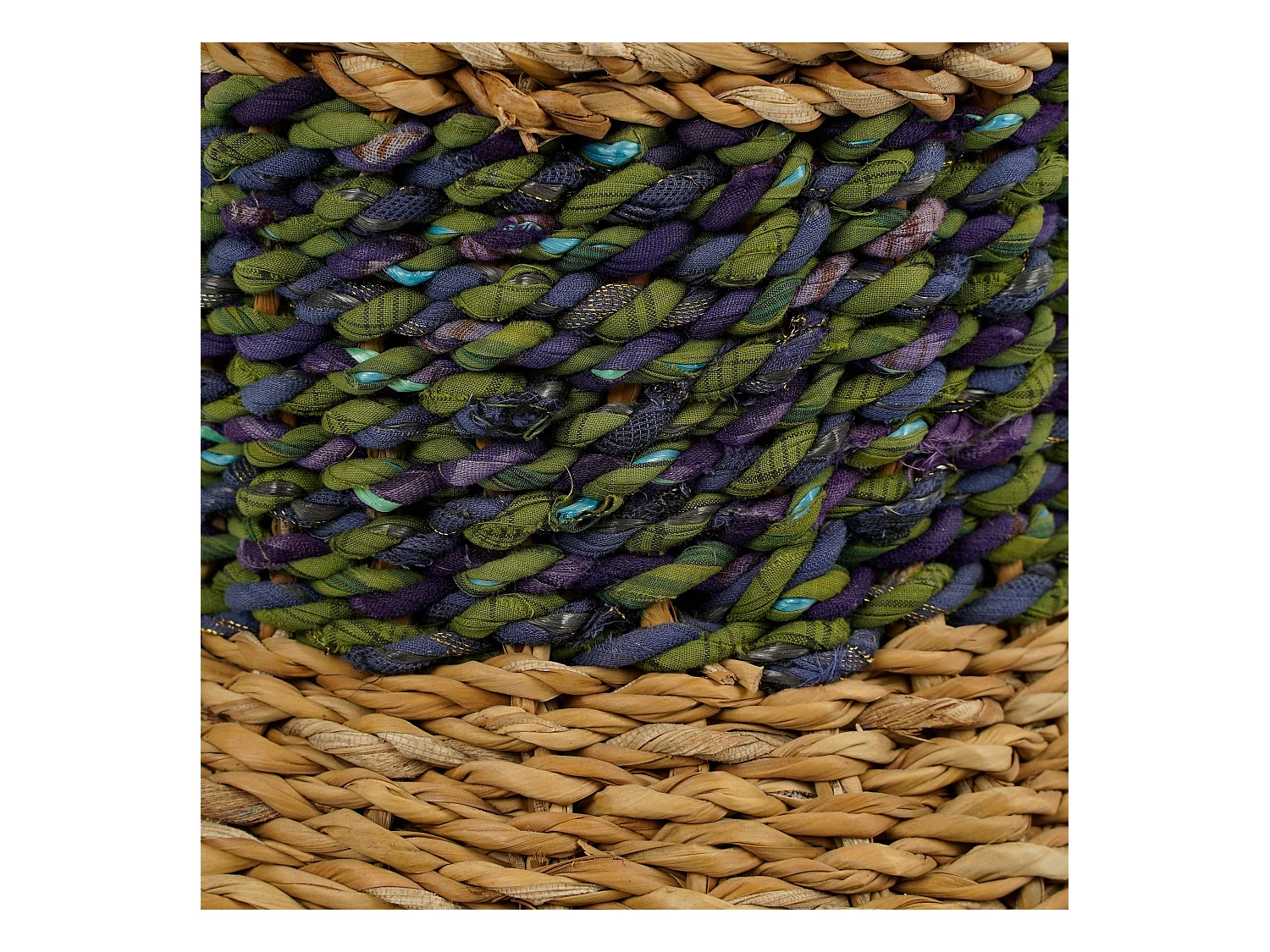 Vase décoratif en jonc de mer - 28 x 25 - Vert - CAMBRIDGE