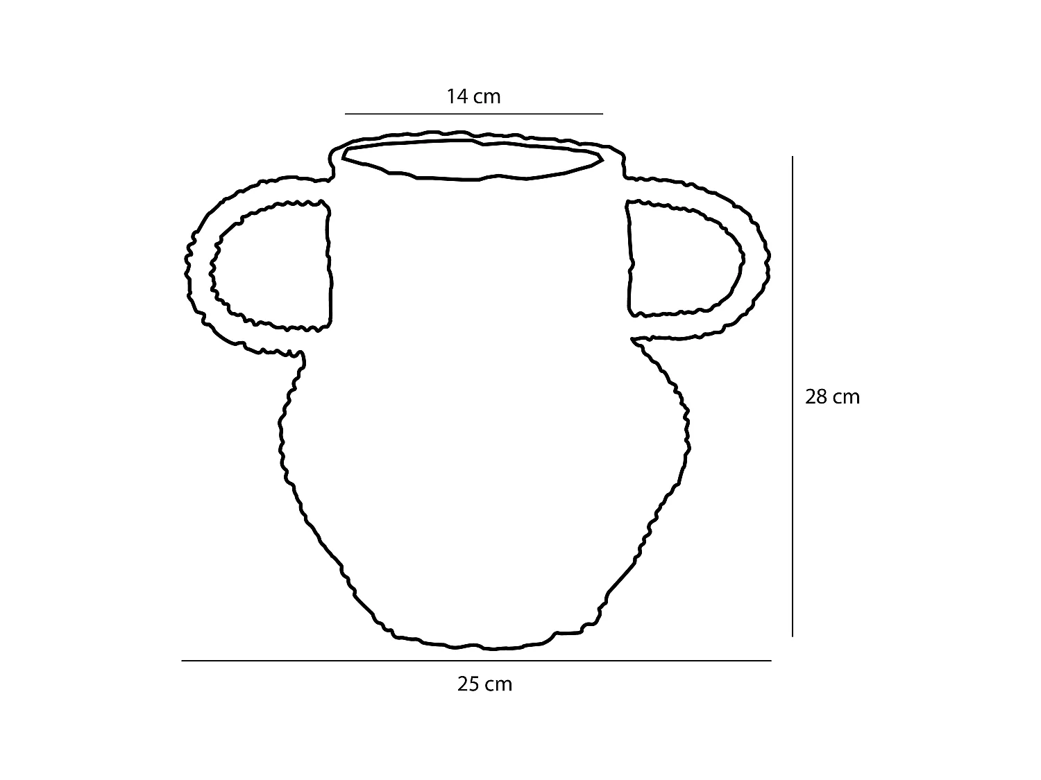 Vase décoratif en jonc de mer - 28 x 25 - Vert - CAMBRIDGE
