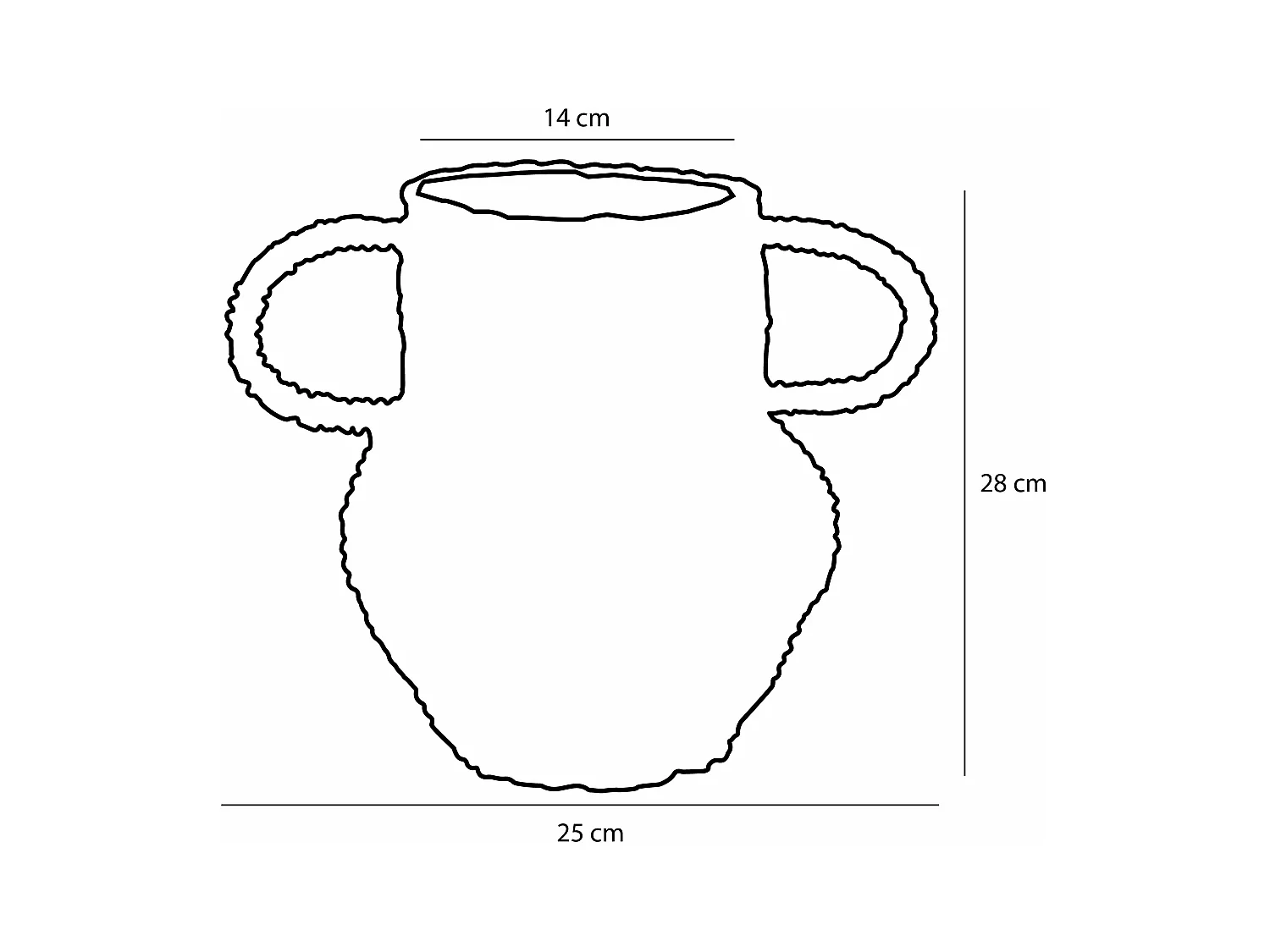 Vase décoratif en jonc de mer - 28 x 25 - Vert - CAMBRIDGE