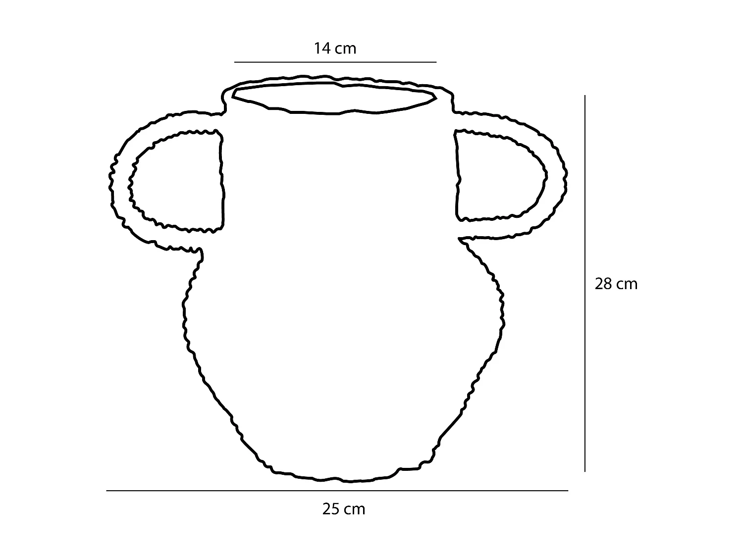 Jarrón decorativo de Hierba marina - 28 x 25 - Verde - CAMBRIDGE