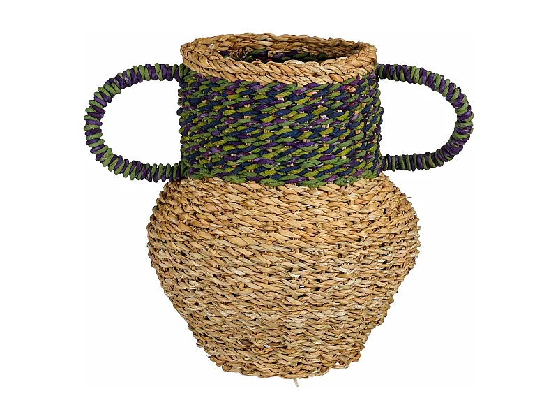 Jarrón decorativo de Hierba marina - 28 x 25 - Verde - CAMBRIDGE