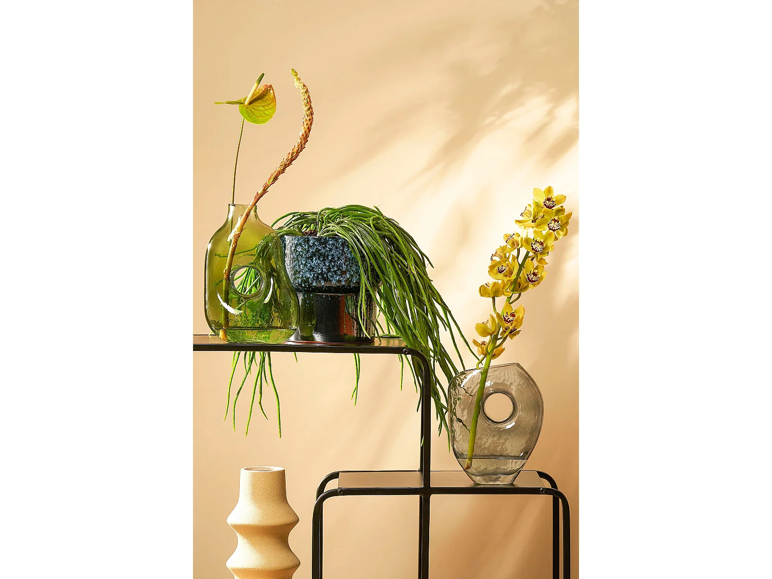 Vase aus Glas - 18.5 x 10.5 x 25 - Hellgrün - JAY