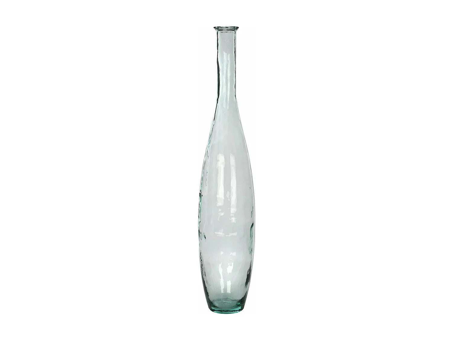 Decoratieve fles van gerecycled glas - 100 x Ø20 - Transparant - KYARA