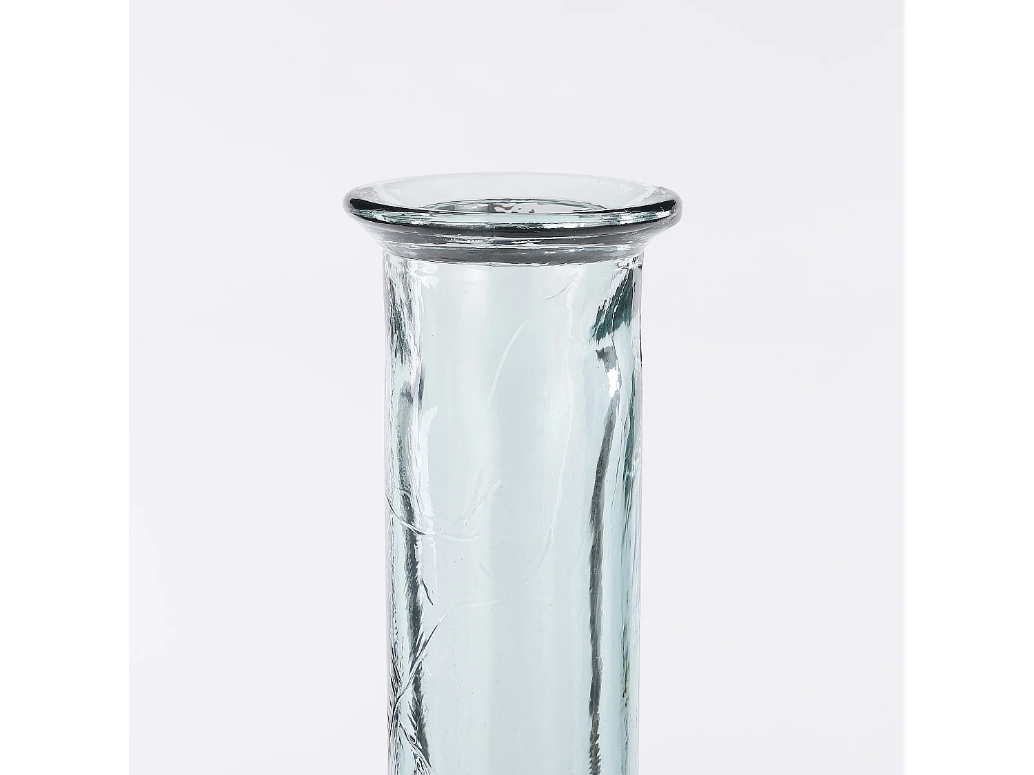 Decoratieve fles van gerecycled glas - 100 x Ø20 - Transparant - KYARA