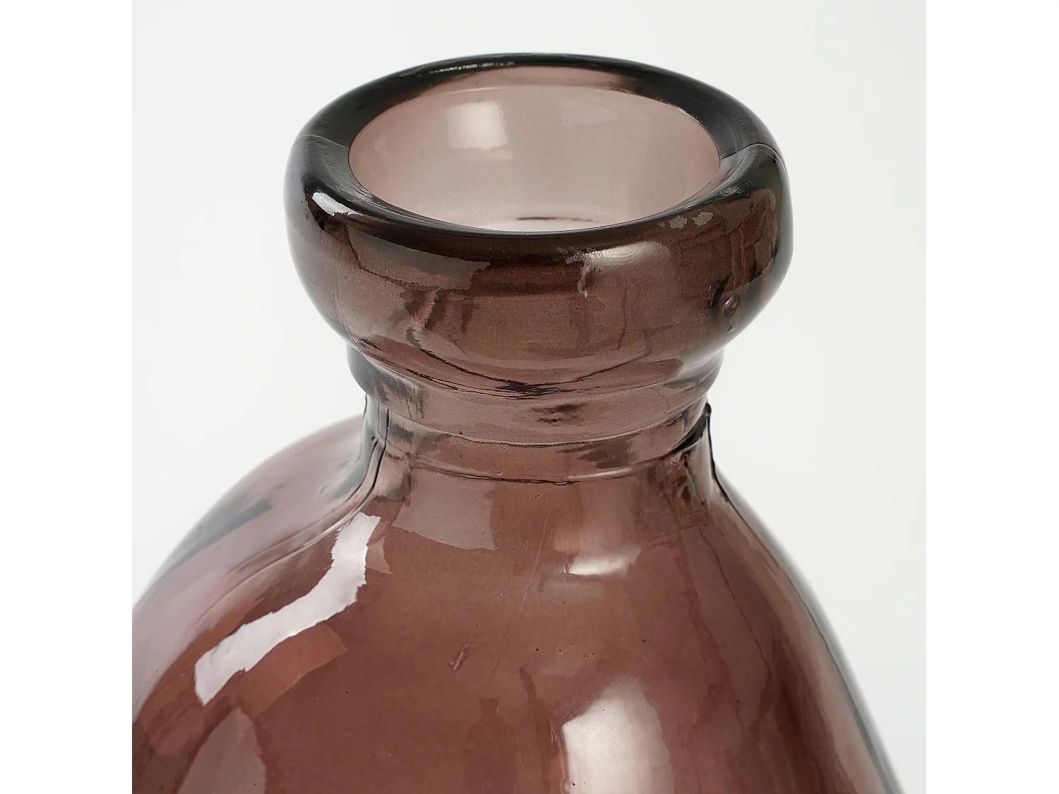 Bouteille décorative en verre recyclé - 51 x 22 - Marron foncé - PINTO