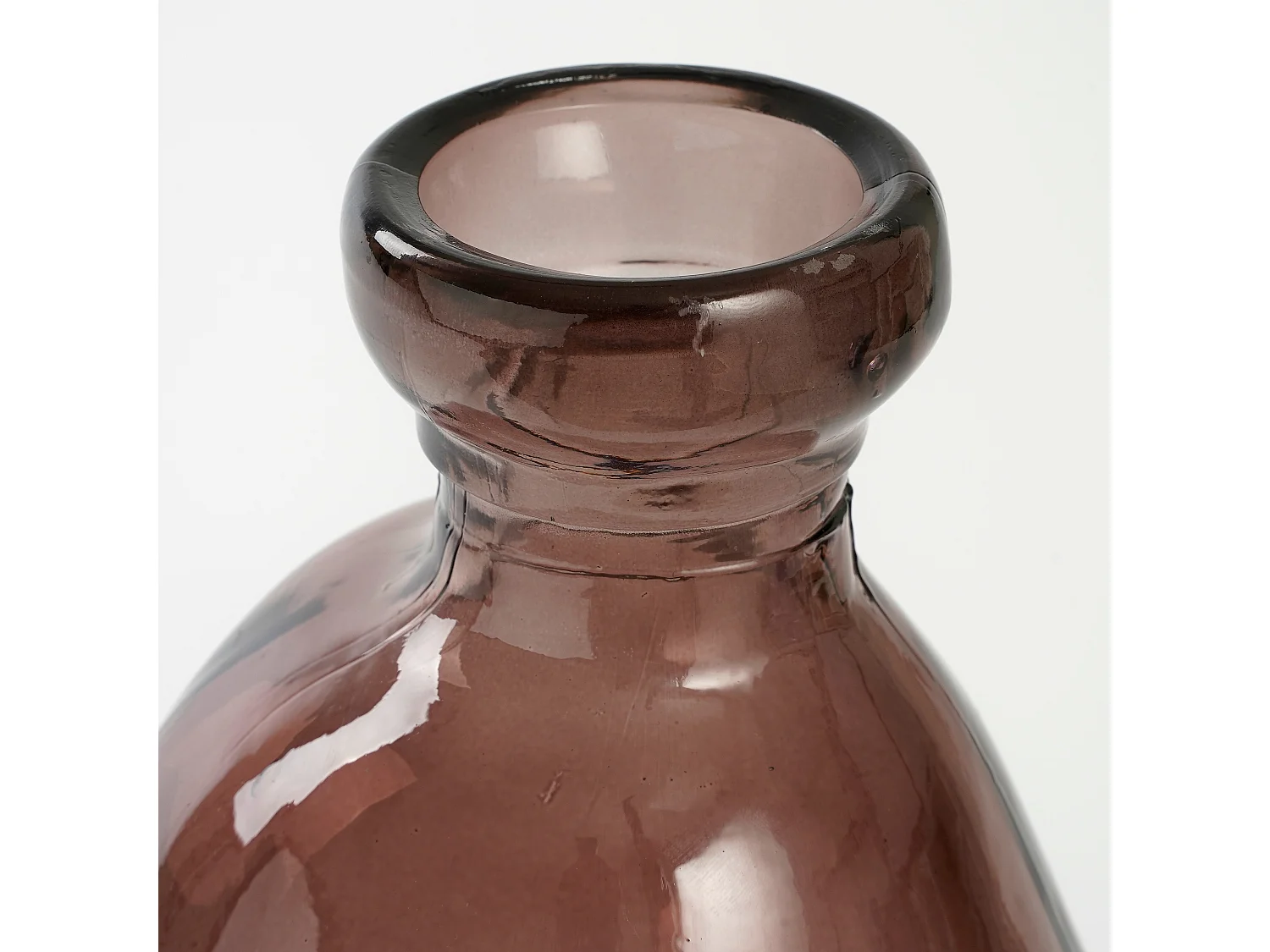 Dekorative Flasche aus Recyceltes Glas - 51 x 22 - Dunkelbraun - PINTO