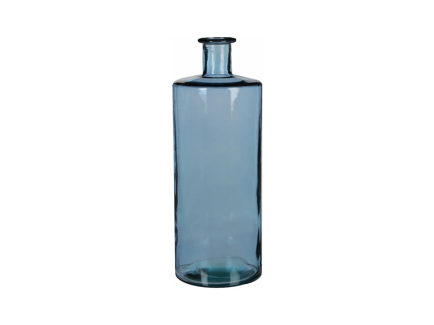 Decoratieve fles van gerecycled glas - 40 x Ø15 - Blauw - GUAN