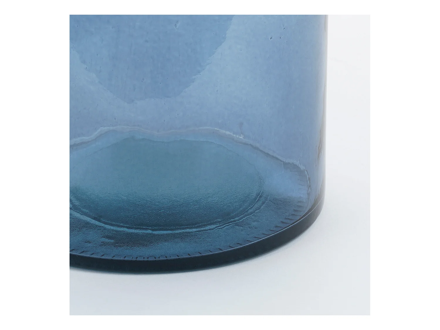 Decoratieve fles van gerecycled glas - 40 x Ø15 - Blauw - GUAN